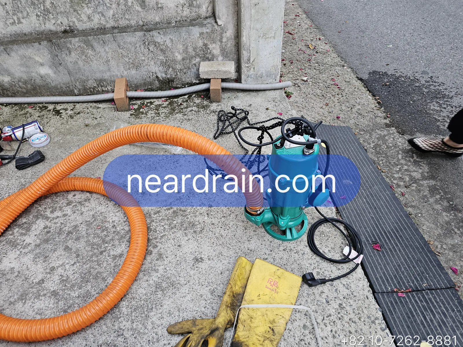 Replacement pump prepared on site